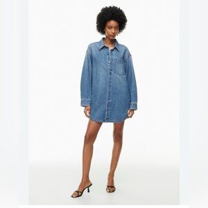 Artizia Denim Forum Blue Denim Mini Shirt Dress